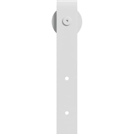 Ekena Millwork Premium J-Strap Roller Hanger w/ Bolts for Barn Door for 1 3/8" Doors, Rocket White GB60013RRW